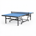 Table de tennis de table 274 x 152.5 x 76 cm en acier bleu pliable à roulettes